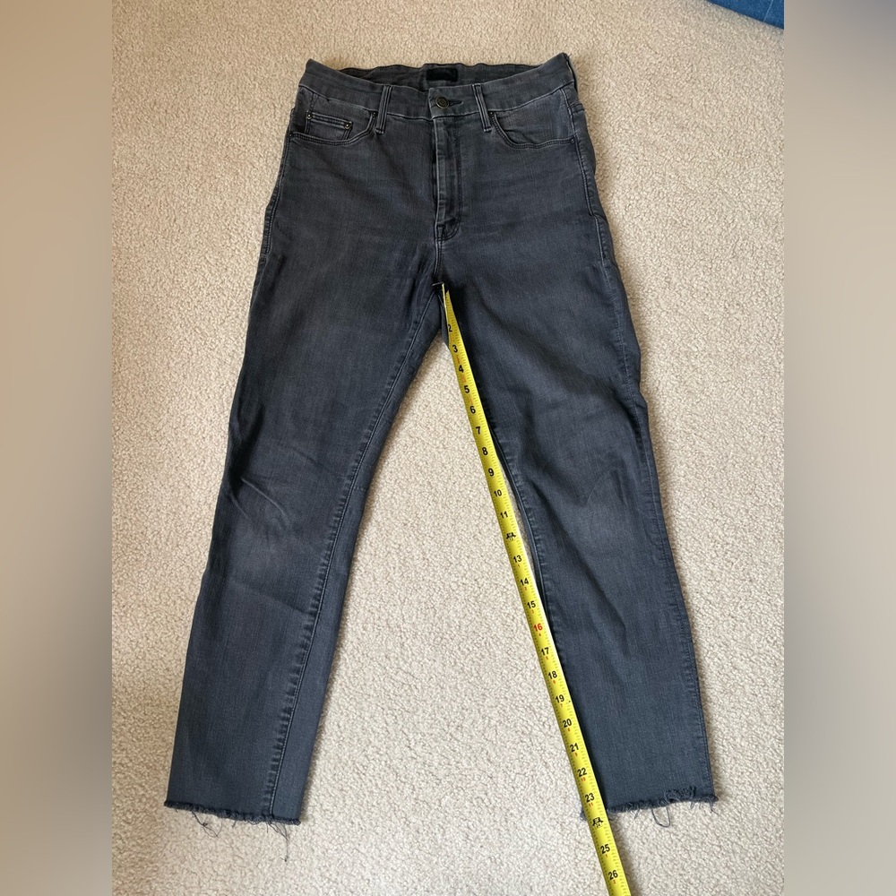 Mother denim High Waisted Looker Ankle Fray wash Lightning Up Lanterns size 27